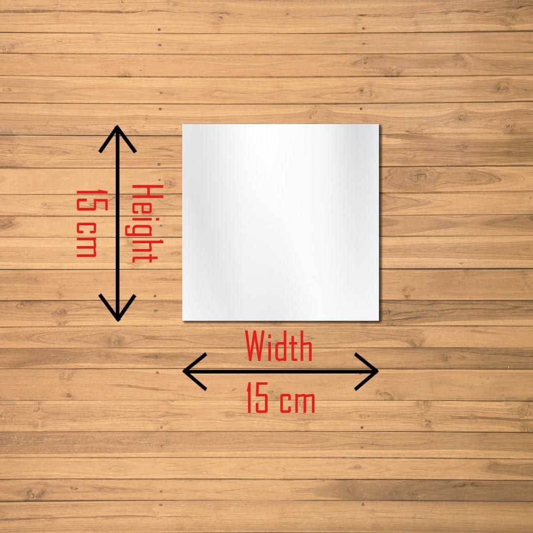 4‑Piece 15×15 cm Silver 3D Acrylic Mirror Wall Sticker Set – Stylish Peel‑and‑Stick Decor