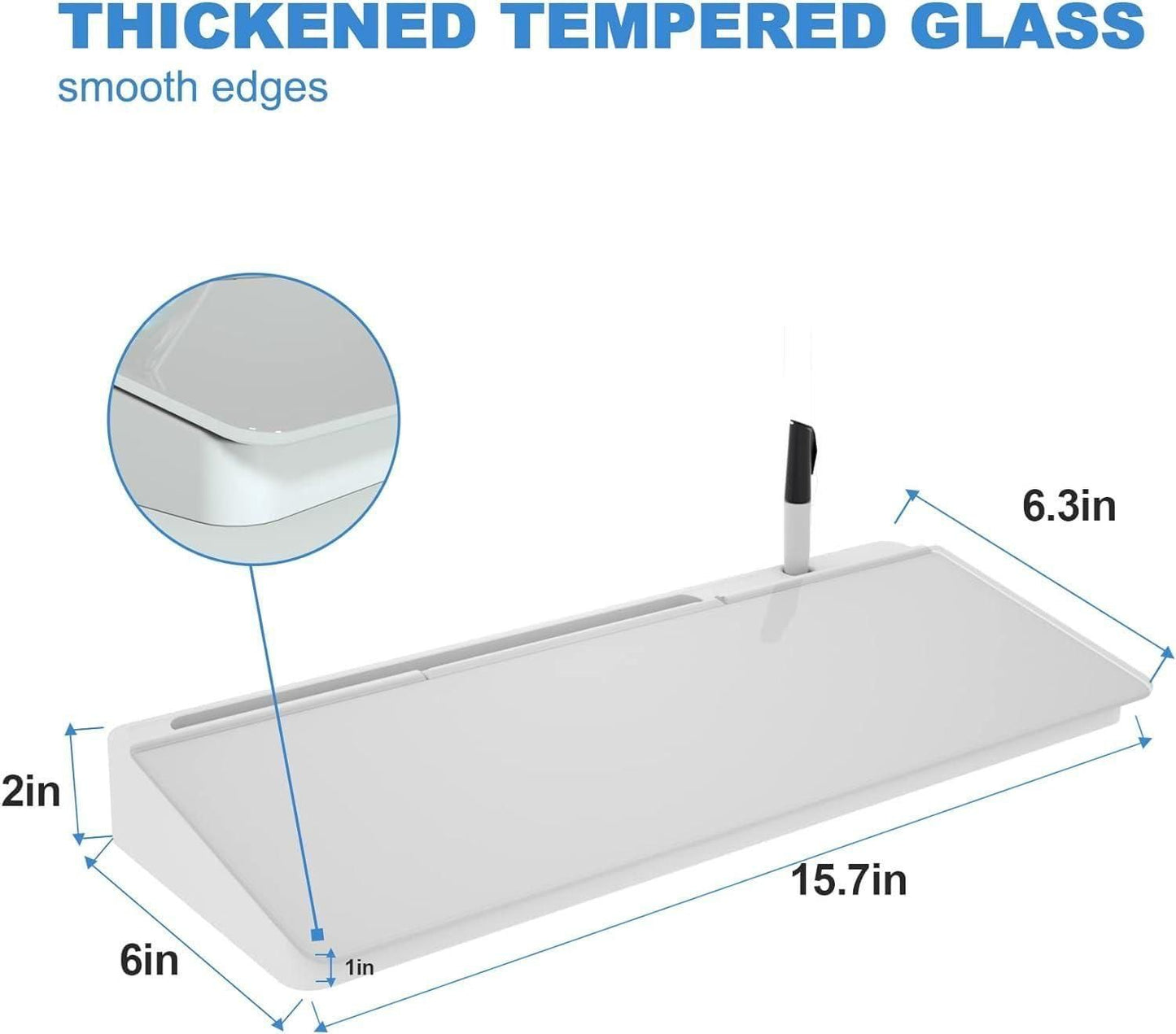 Tempered Glass Storage Desk Board – Minimalist Organizer & Writing Surface for a Clutter-Free Workspace