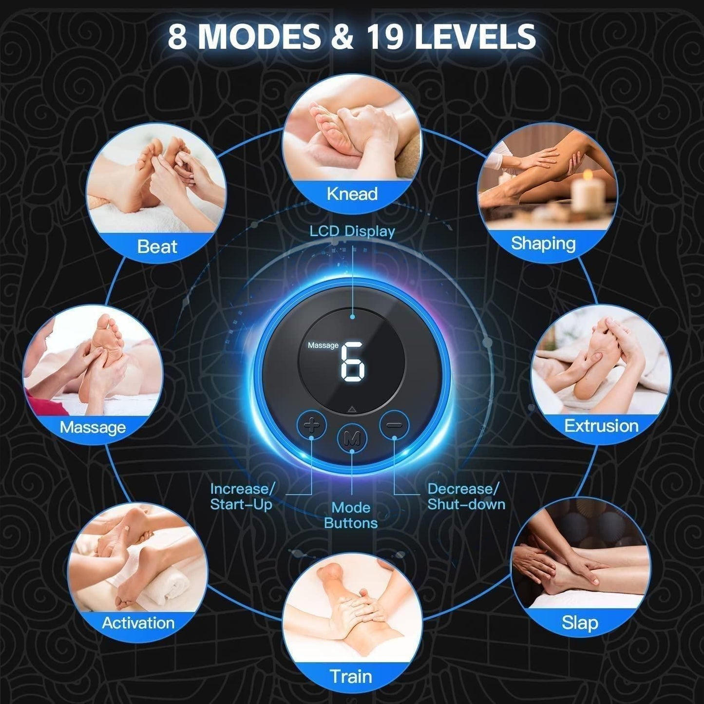 Vibrating Bubble Electric EMS Foot Massager Pad – Relaxing Foot Therapy at Home