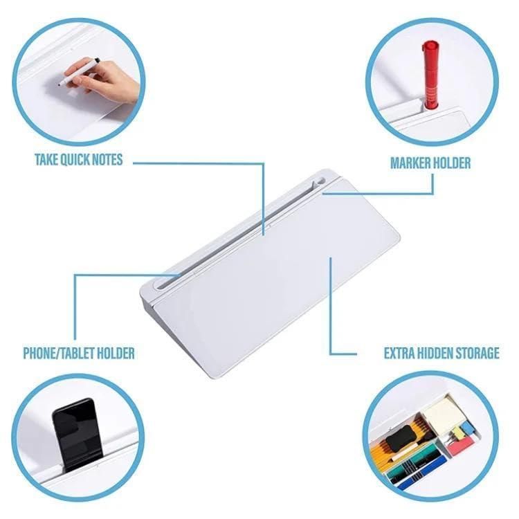 Tempered Glass Storage Desk Board – Minimalist Organizer & Writing Surface for a Clutter-Free Workspace