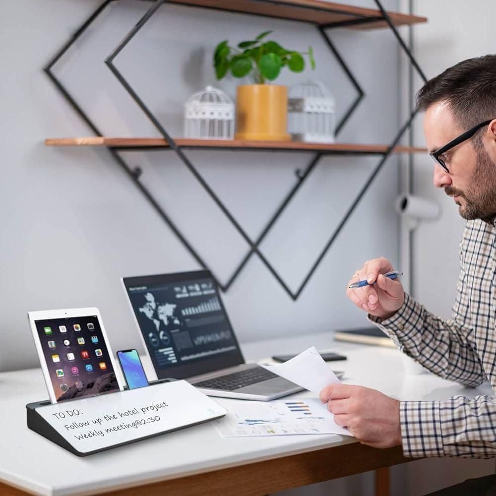 Tempered Glass Storage Desk Board – Minimalist Organizer & Writing Surface for a Clutter-Free Workspace