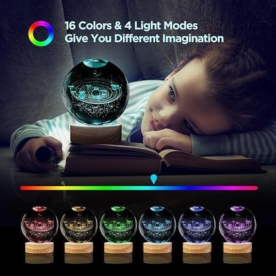 3D Crystal Lamp Ball – Assorted Design