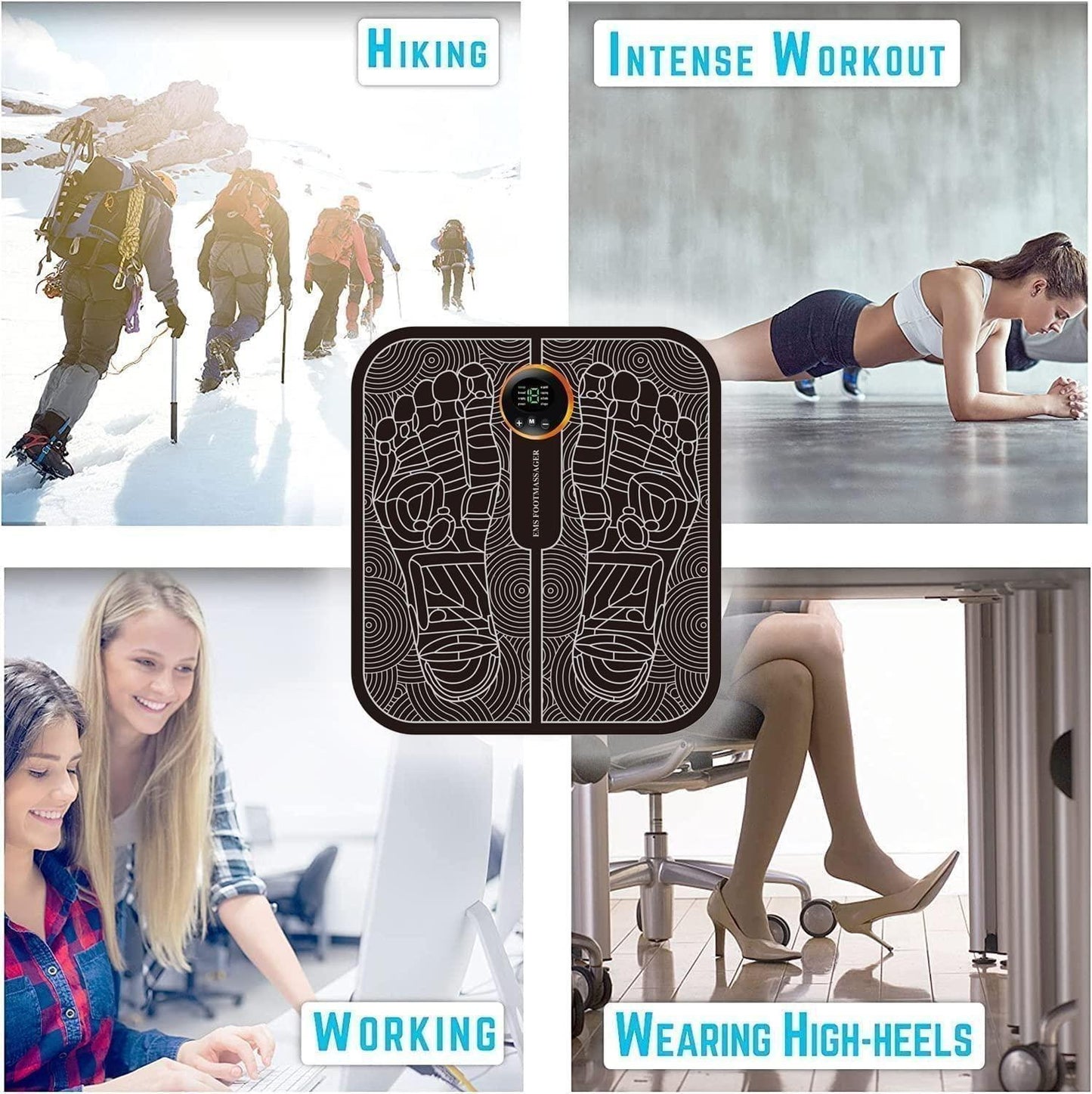 Vibrating Bubble Electric EMS Foot Massager Pad – Relaxing Foot Therapy at Home